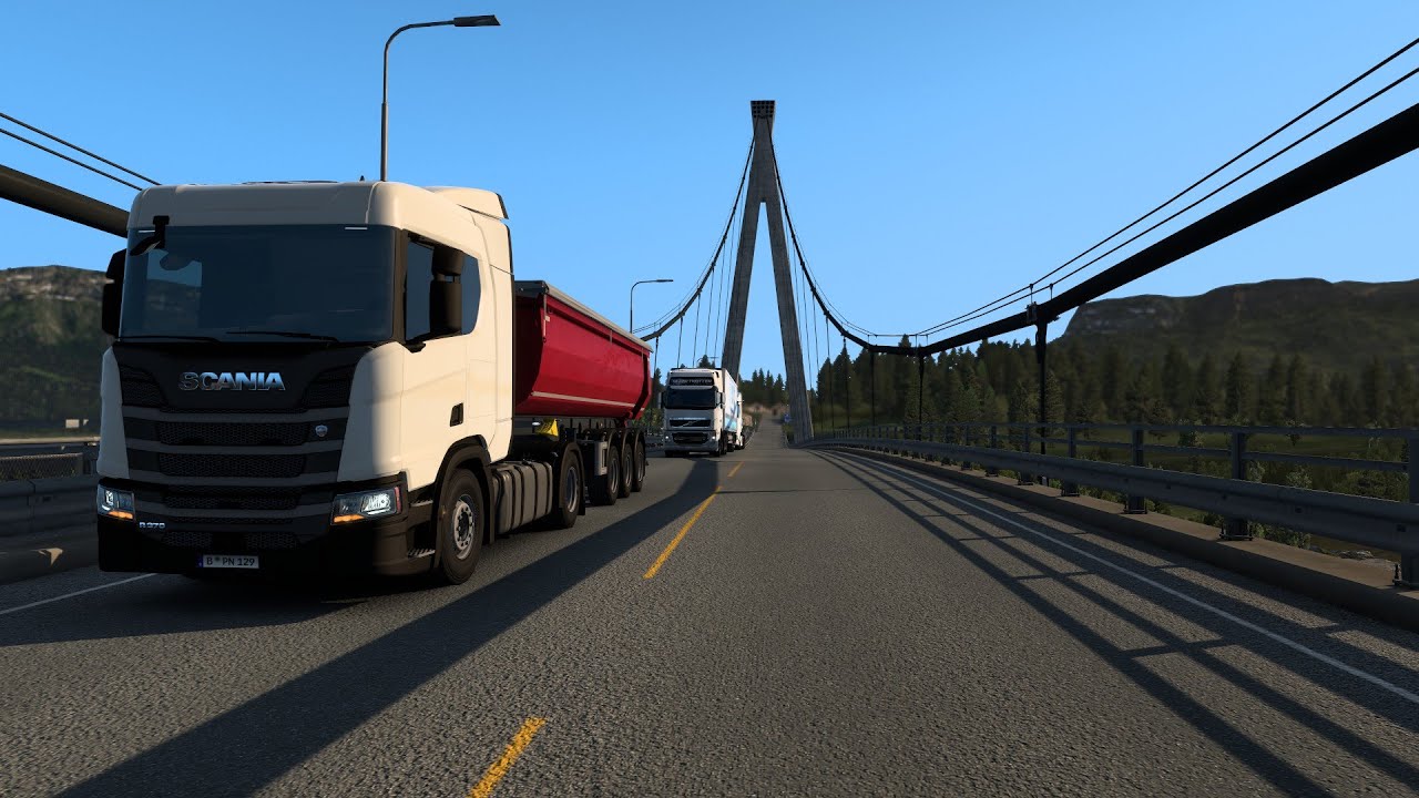 ETS2 - DESTINATION NORWIK WITH HEAVY CARGO - OBEYING RULES, SCANIA - RX 7800 XT