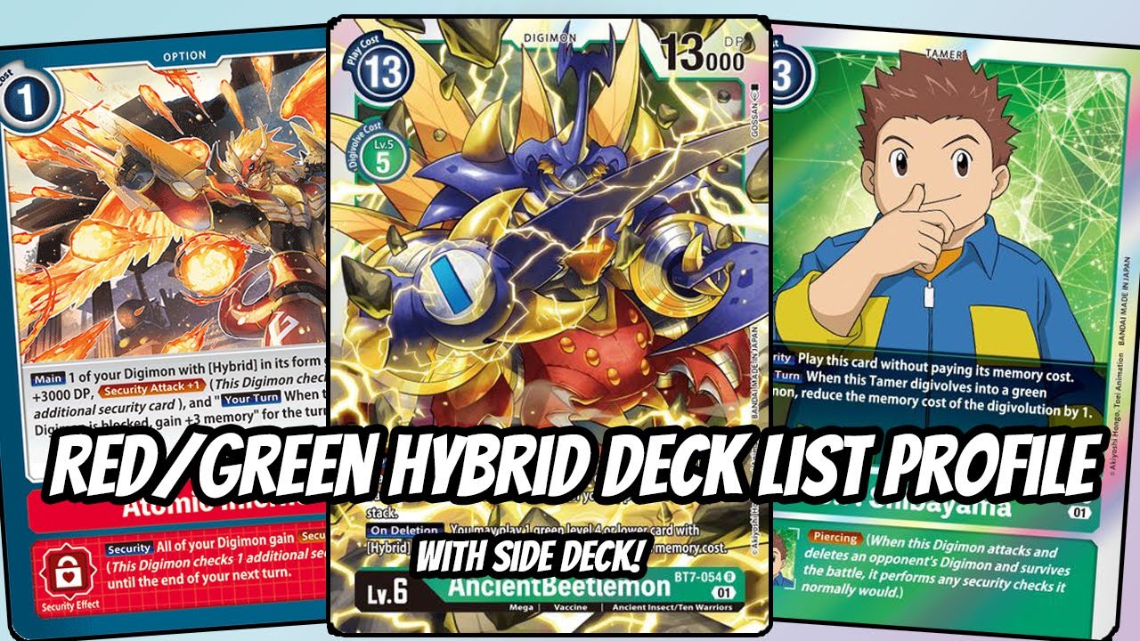 Red/Green Hybrid Deck List Profile (Digimon TCG English BT7)