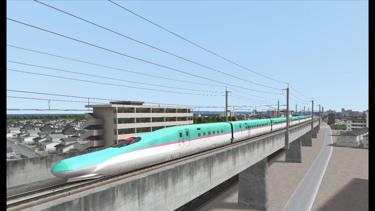 TS2022 E5 Series Shinkansen 320 km/h Action on The Tohoku High Speed Rail Line (E5 Mod Pack)