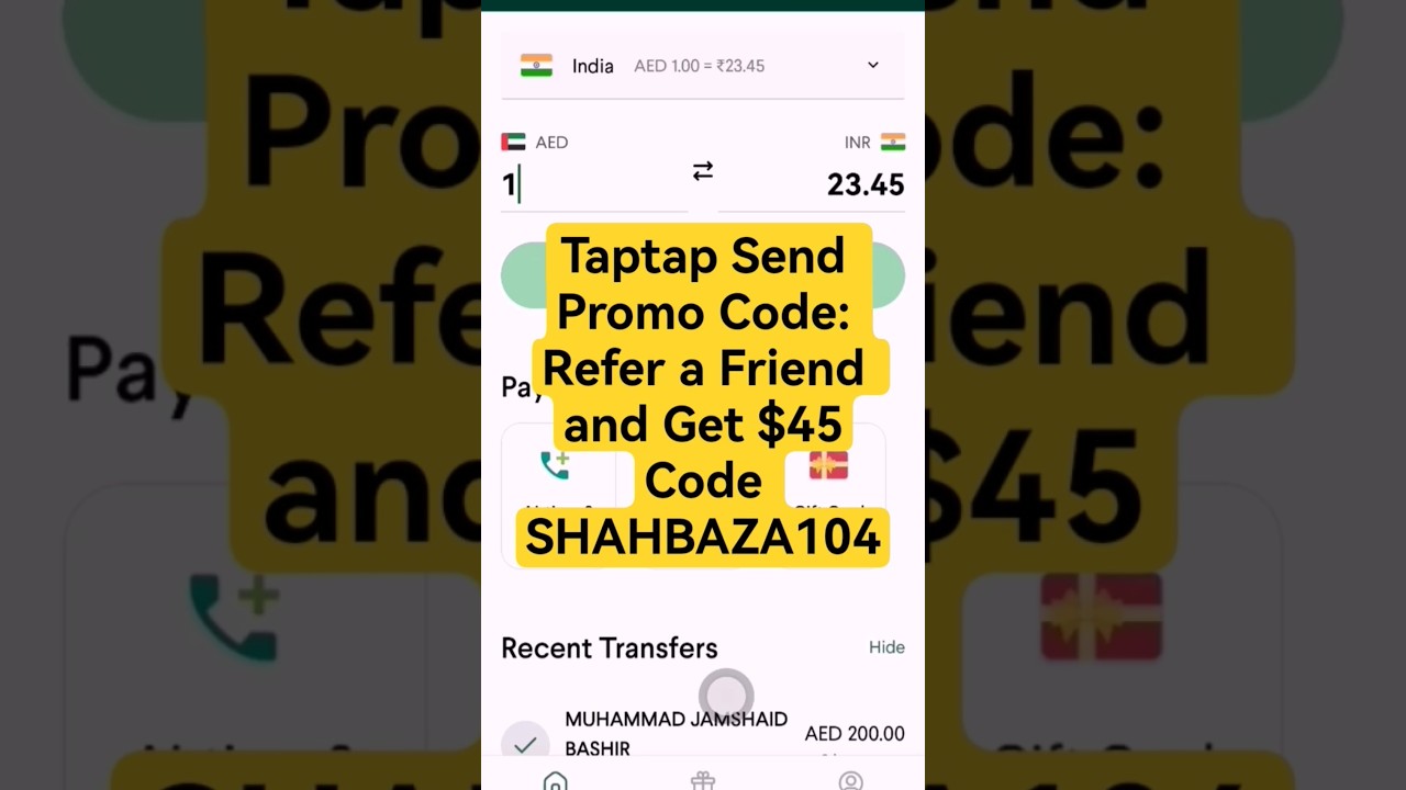 Taptap Send Promo Code: Refer a Friend and Get $45 , #taptap #refferalcode #taptapsend #money