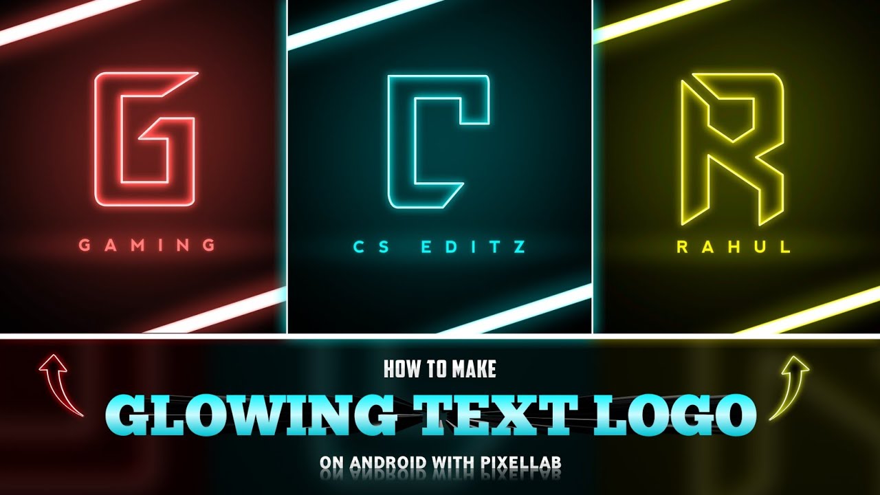 How to Make Neon Glowing Text Logo in Pixellab || Create Glowing Neon Text || Text Logo Tutorial