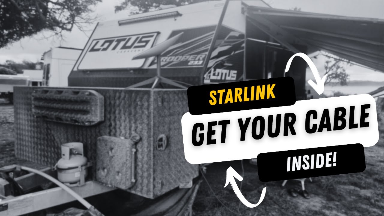 How We Connect our Starlink Cable to the Modem Inside Our Caravan