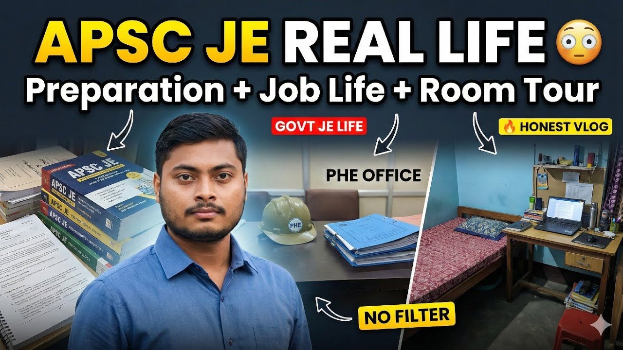 How I CRACKED the APSC JE with these Study Sources & Govt Job Life in Assam