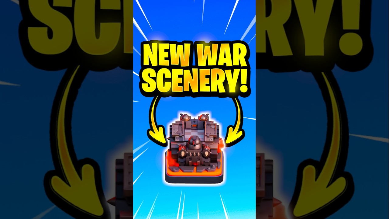 NEW WAR MACHINE SCENERY DETAILS! #clashofclans #coc