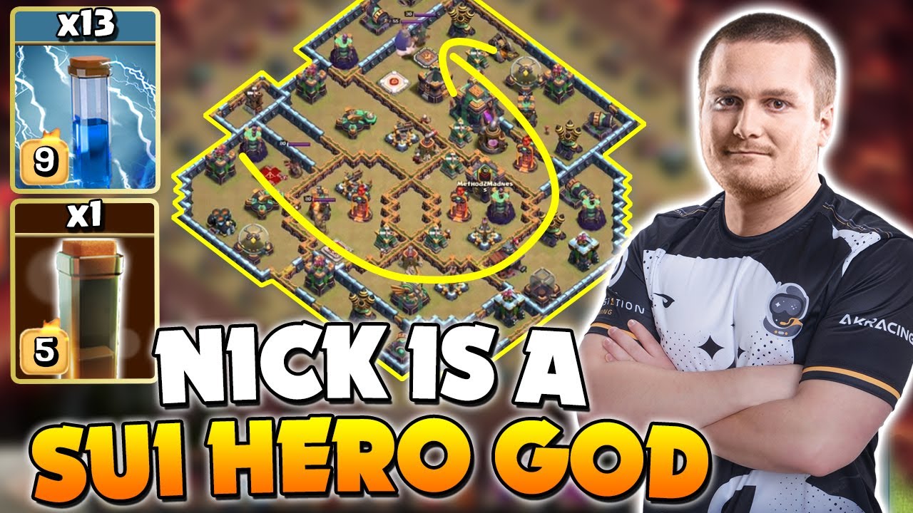 Nick BROKE Clash of Clans with 13 Lightning Spell TRICK