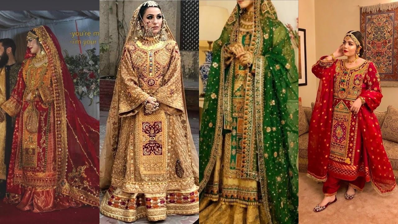 Traditional Balochi Bridal Dresses Design | Balochi Embroidered Bridal Lehnga Designs