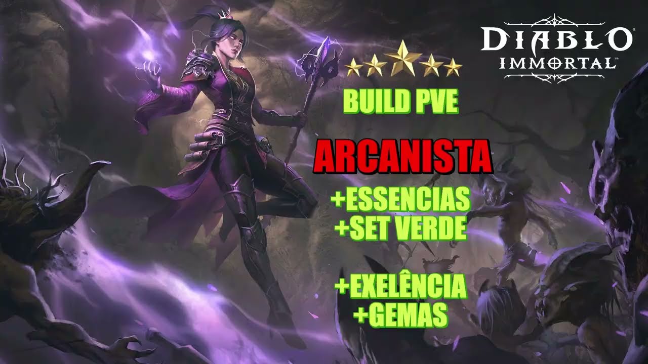 A Melhor BUILD PVE para ARCANISTA do patch? Diablo Immortal