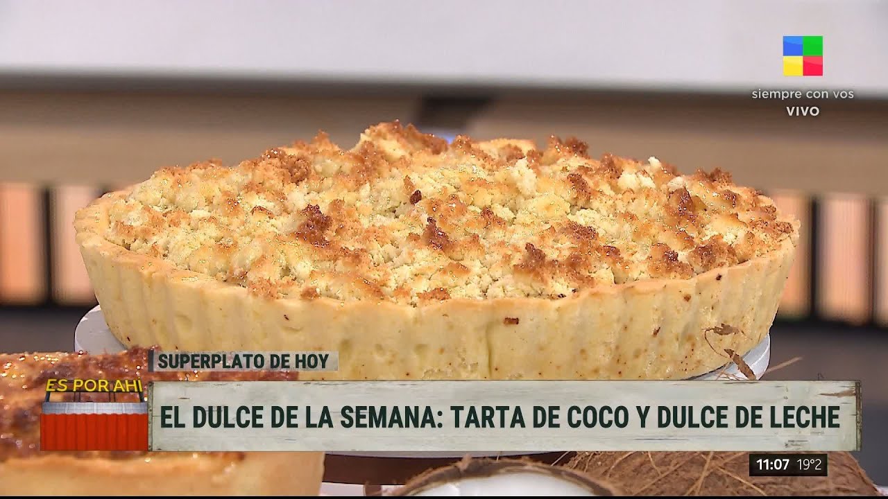 Chantal Abad hace tarta de coco y dulce de leche