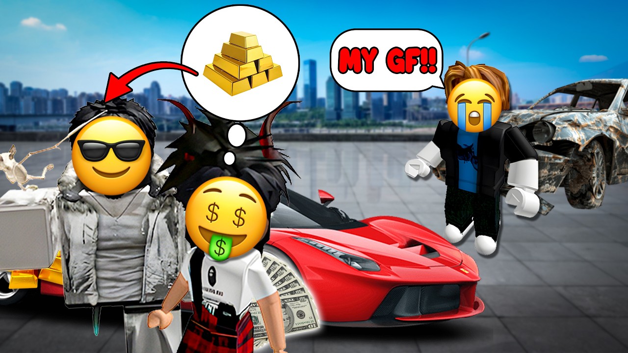 💰 Моя девушка — охотница за деньгами #roblox #robloxstory