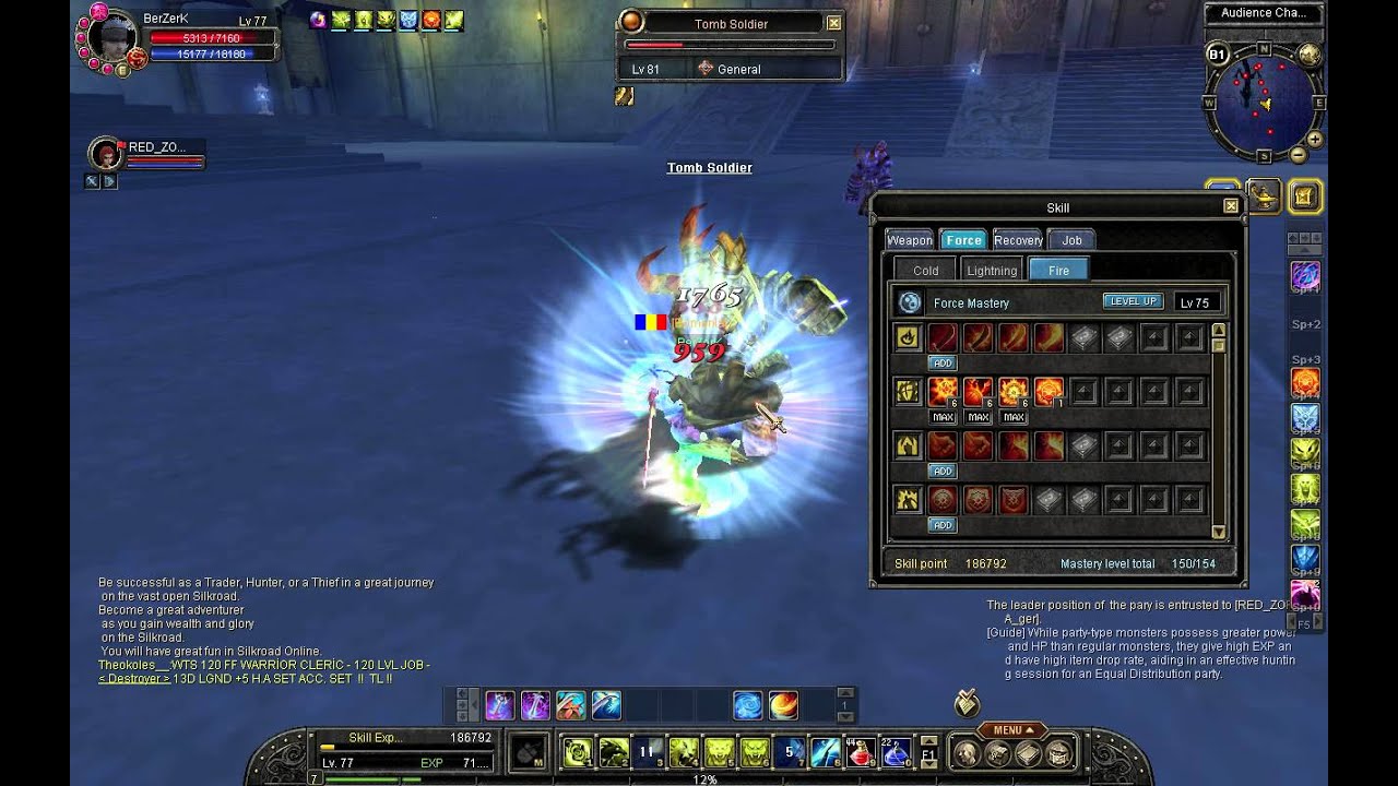 Silkroad lvl 77 S/S full INT nuker grinding