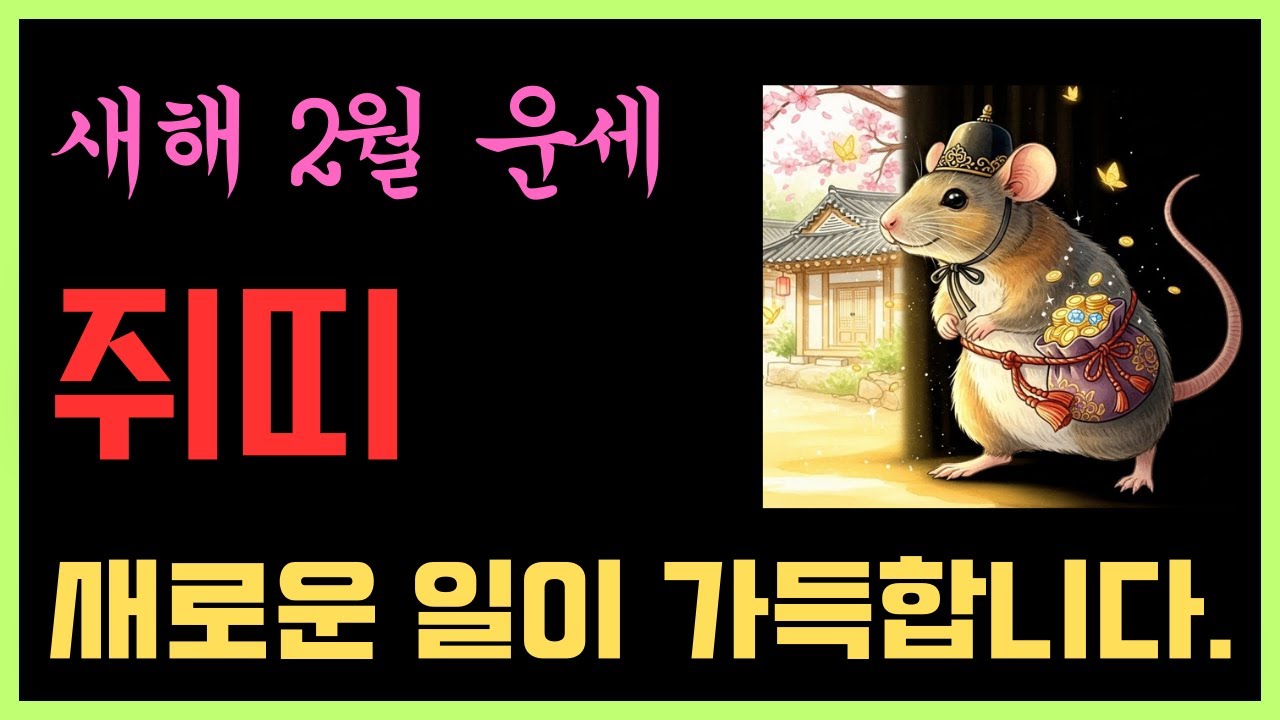 2월 쥐띠｜재물운이 열리는 사람