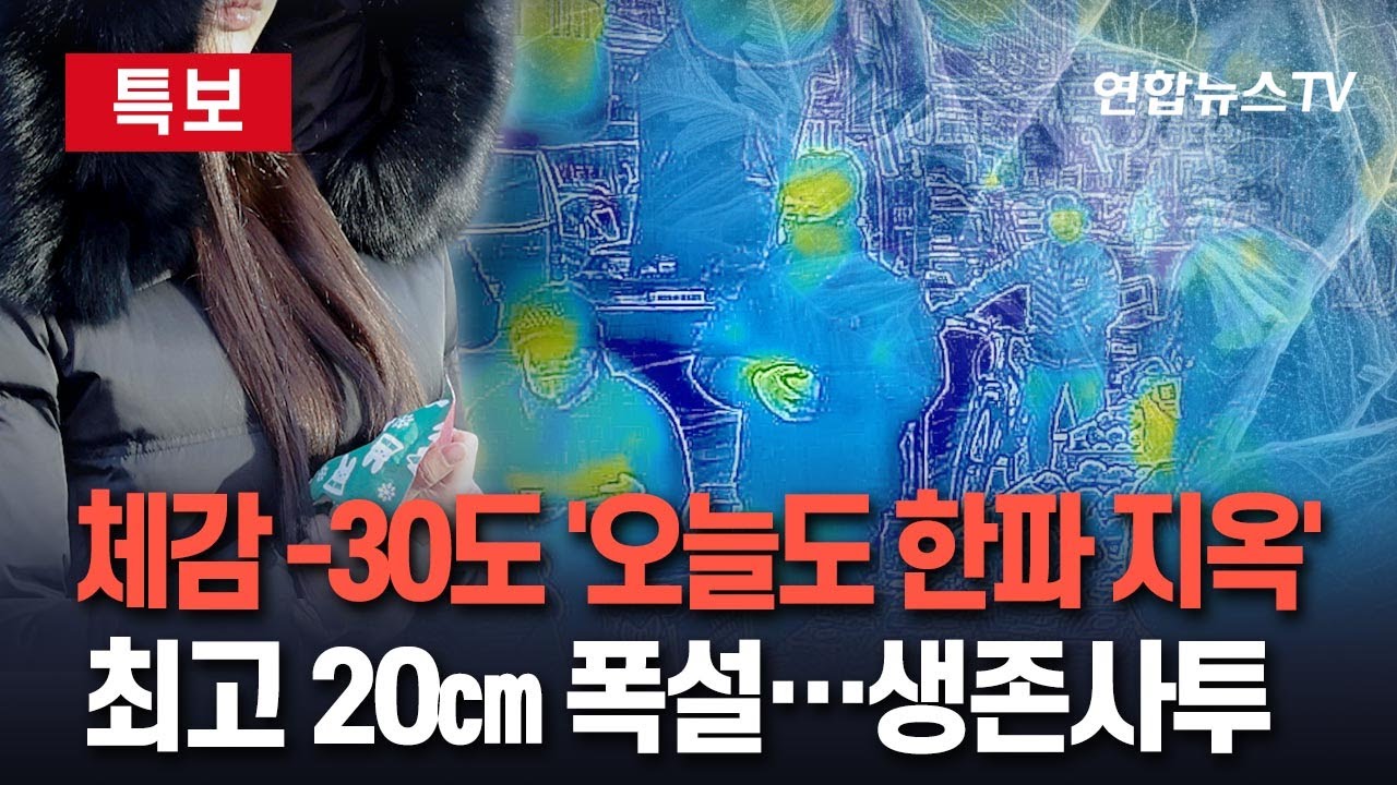 [🔴특보] '체감 -30도' 한파주의보 발령…열화상 카메라에 붉은 곳 없이 