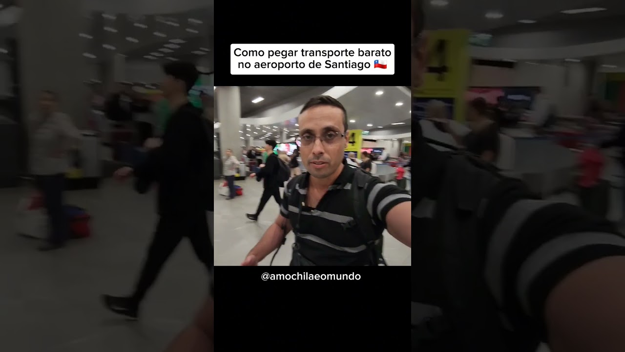Dica de transporte no aeroporto de Santiago #chile #amochilaeomundo