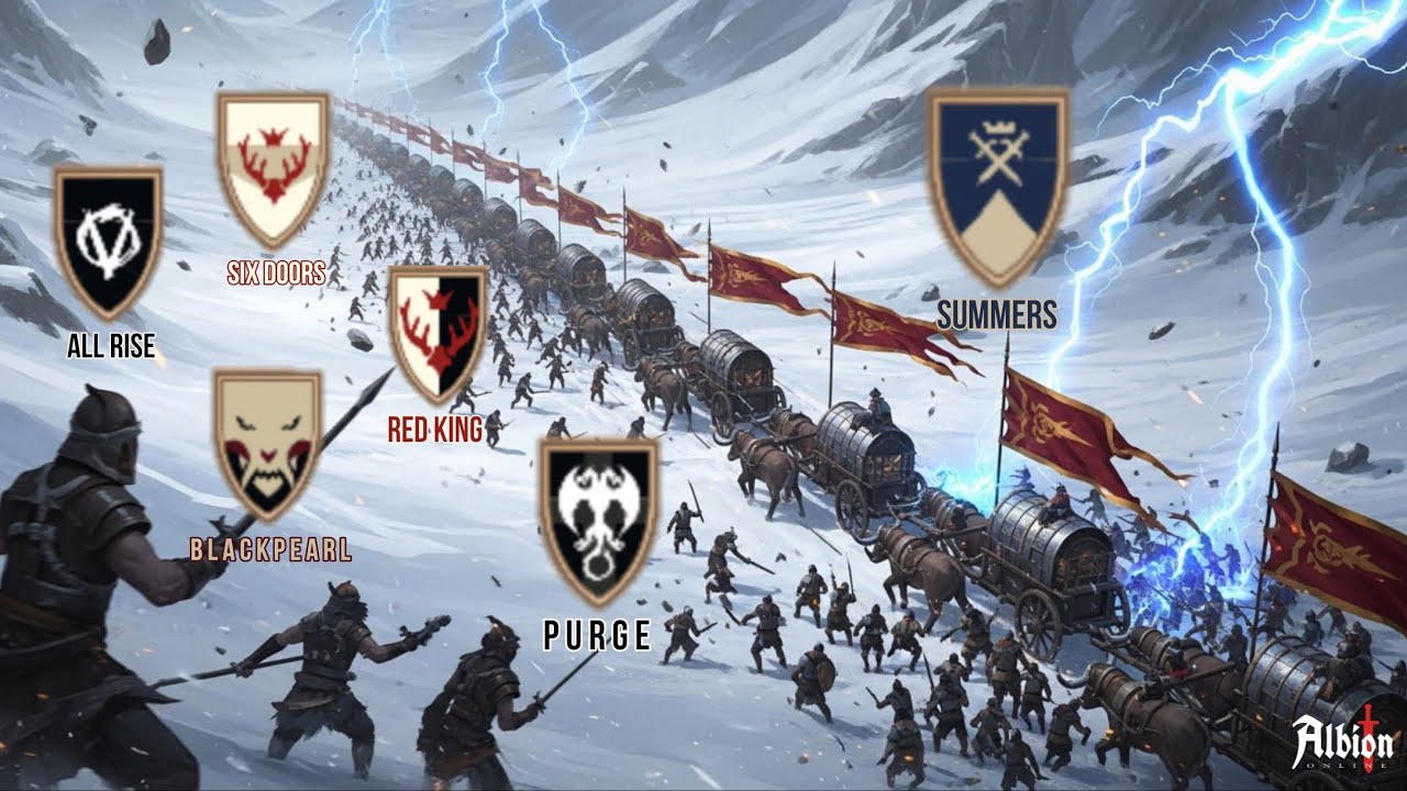 Summers vs EZ Alliance + MMT Alliance (Almost 70people Caravan Ganker) | Albion Online
