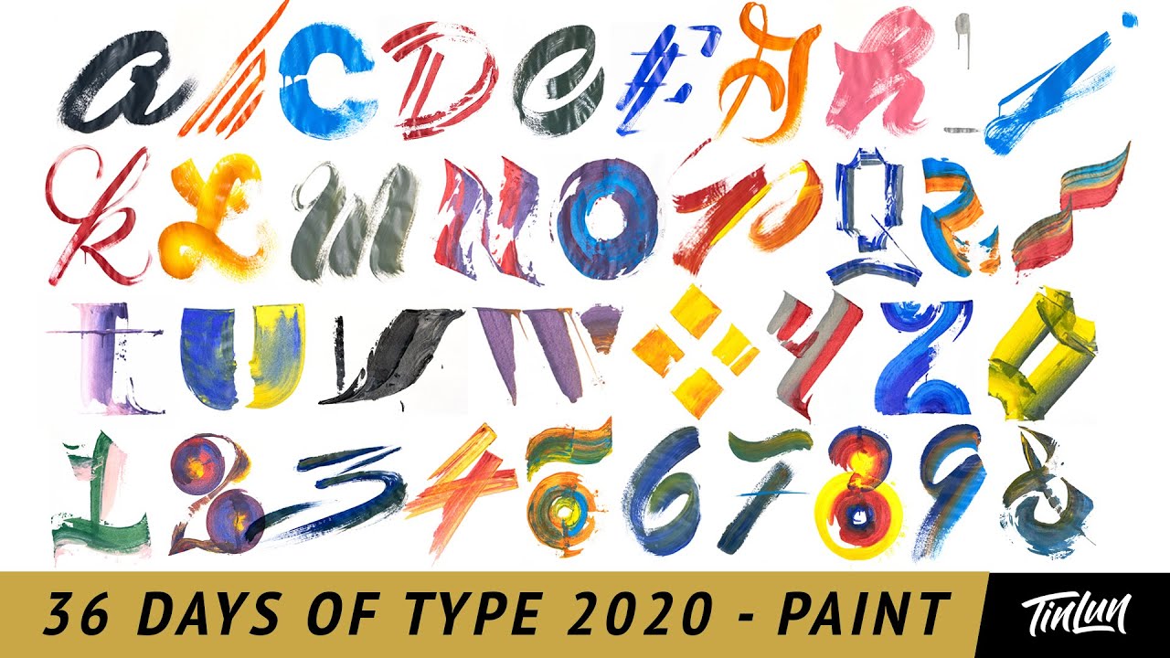 36 Days of Type 2020 // Analog Painting Timelapse