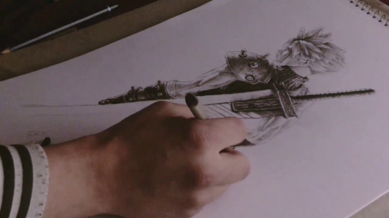 Cloud - Final Fantasy VII - Timelapse drawing