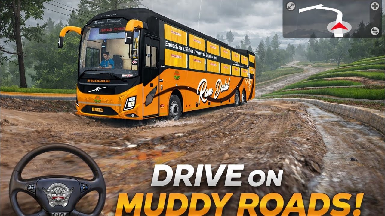 Ultimate Indian Muddy Road 🛣️ Bus simulator indonesia Game 🎮 - Android gameplay