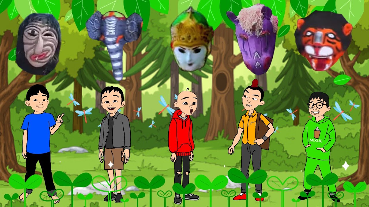 Keren‼️upin ipin dan kawan kawan bermain burok khas Cirebon, burok ayu, kuda, macan, rahwana, kedok