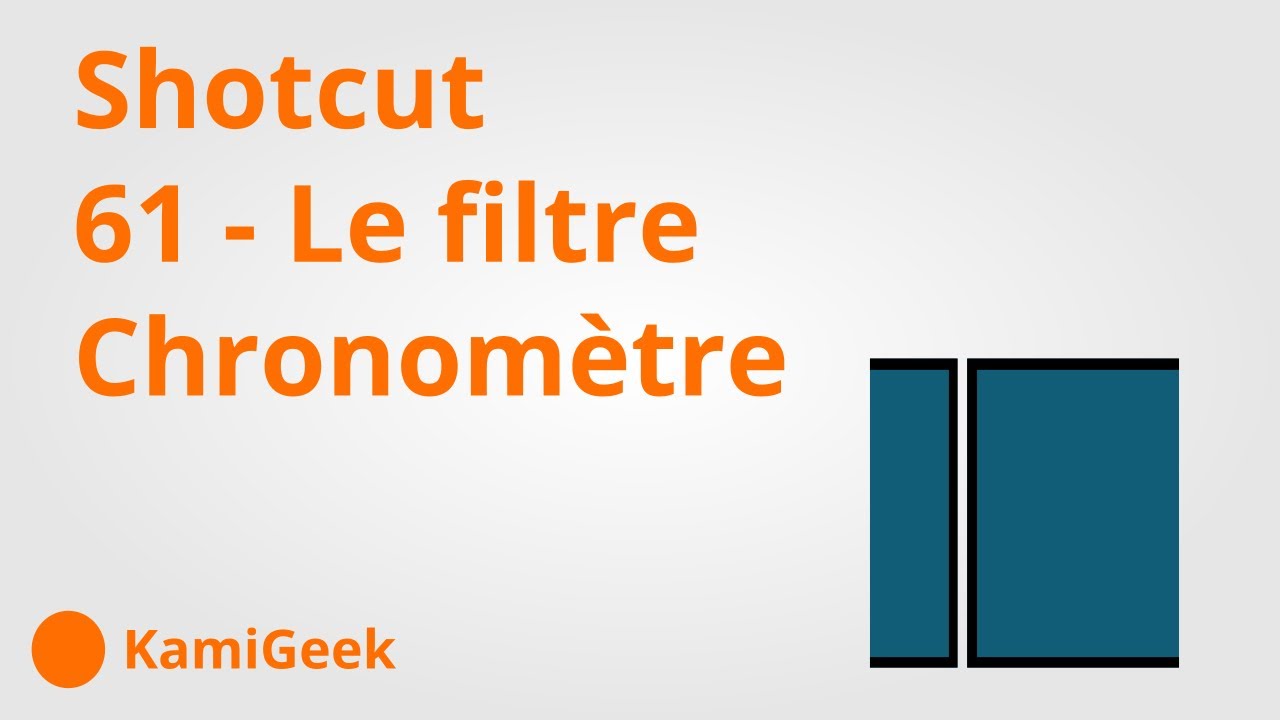 Serie tuto shotcut : 61 - Le filtre Chronomètre