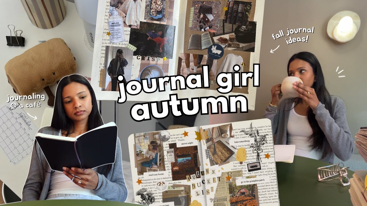autumn journaling 🍂☕️ fall journal ideas, café scrapbooking + journal with me!