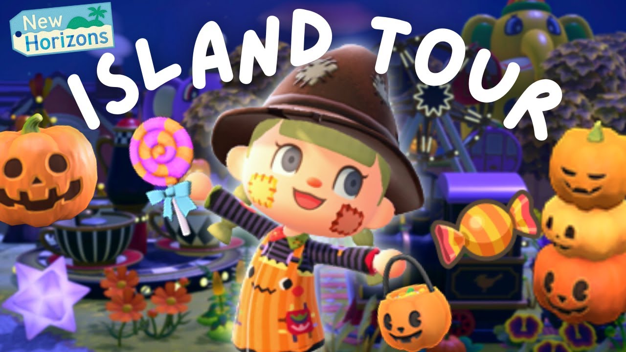 YOU CAN TRICK-OR-TREAT ON MY HALLOWEEN ISLAND 🎃 Island Tour | Animal Crossing: New Horizons