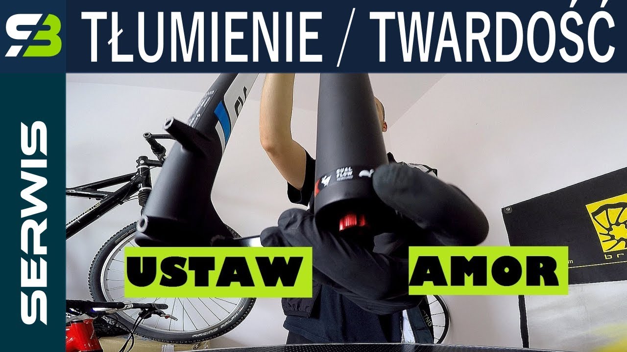 Rower górski - ustawienie amortyzatora: twardość / tłumienie. Widelec Rock Shox SID RL.