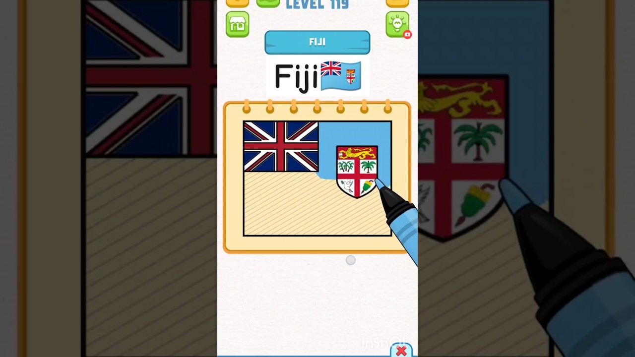 fiji flag 🇫🇯 drawing #views #gaming #countryflag #subscribe #games #youtubeshorts @srah000