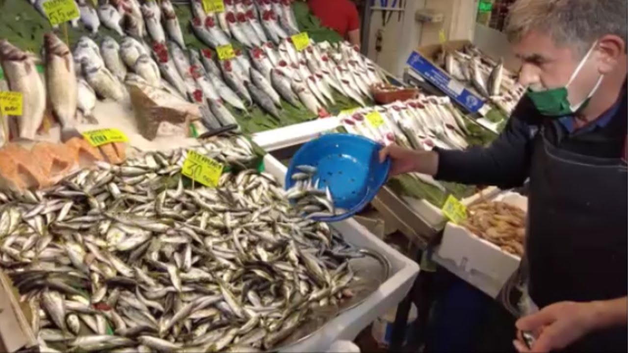 FISH MARKET IN Kadık&ouml;y, WALK AROUND ISTANBUL