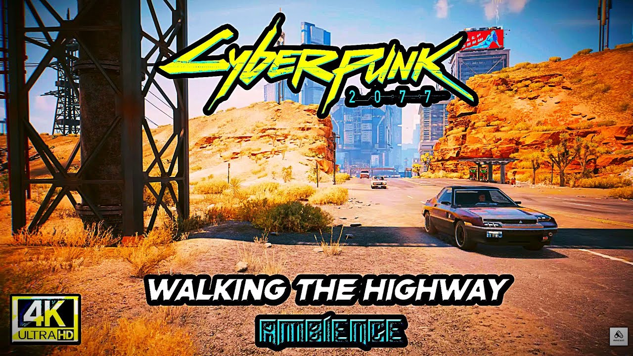 Night City Highway Ambience – Calm Cyberpunk Walk