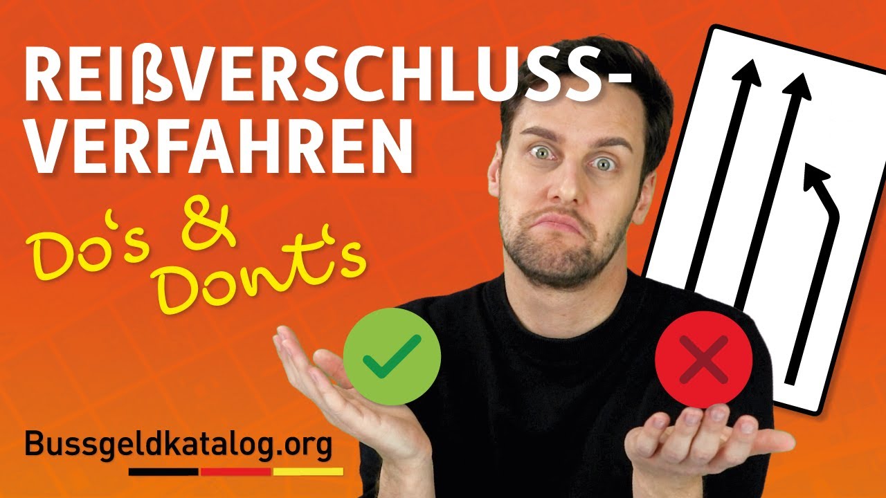 Reißverschlussverfahren richtig anwenden: 🤐 Erklärung, Fehler, Bußgelder - bussgeldkatalog.org