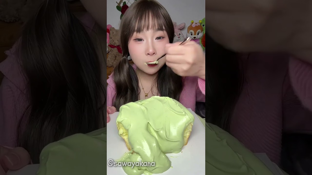 🍵Matcha🧉Cream 🧁Cake & Dessert ASMR Eating Show Challenge /  MUKBANG