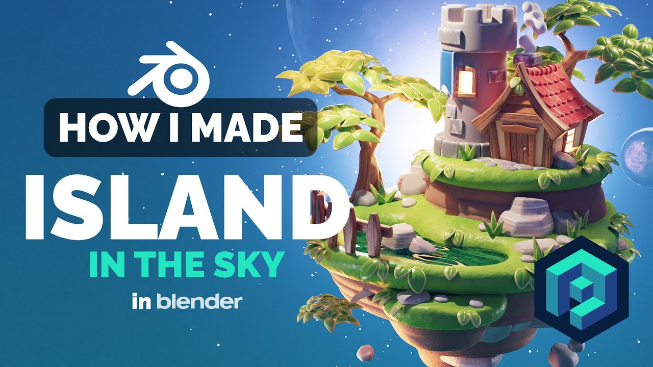 Sky Island in Blender - 3D Modeling Process | Polygon Runway