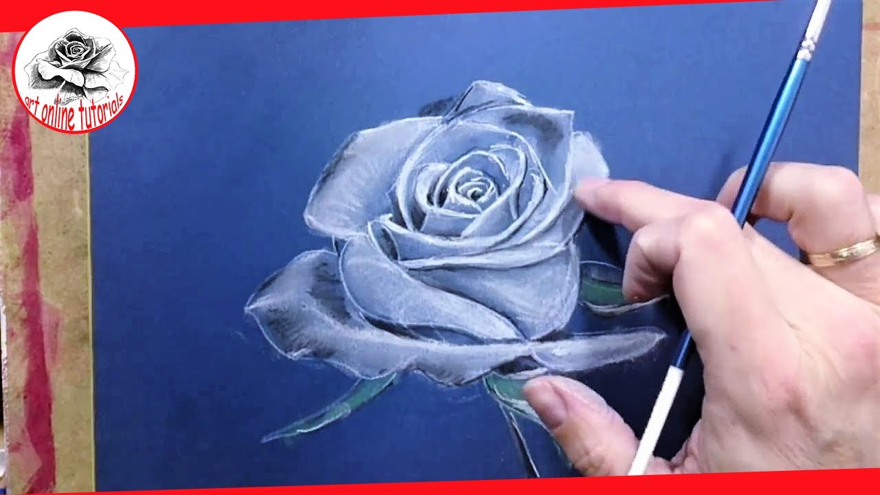 How to Draw a Rose with Soft Pastels Step by Step