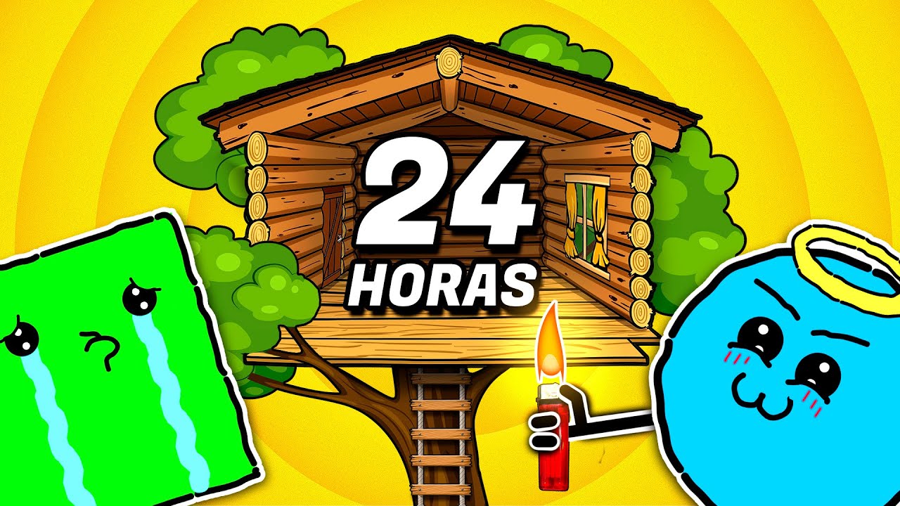 24 ЧАСА В ДОМИКЕ НА ДЕРЕВЕ 🌳 | Видеоблоги Little Square и Little Circle