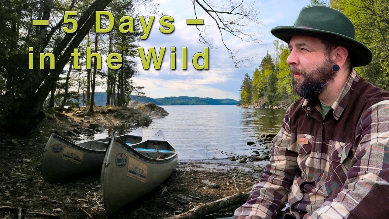 5 Days in Swedish Wilds - Hail Storms / Bushcraft / Canoeing / Camping
