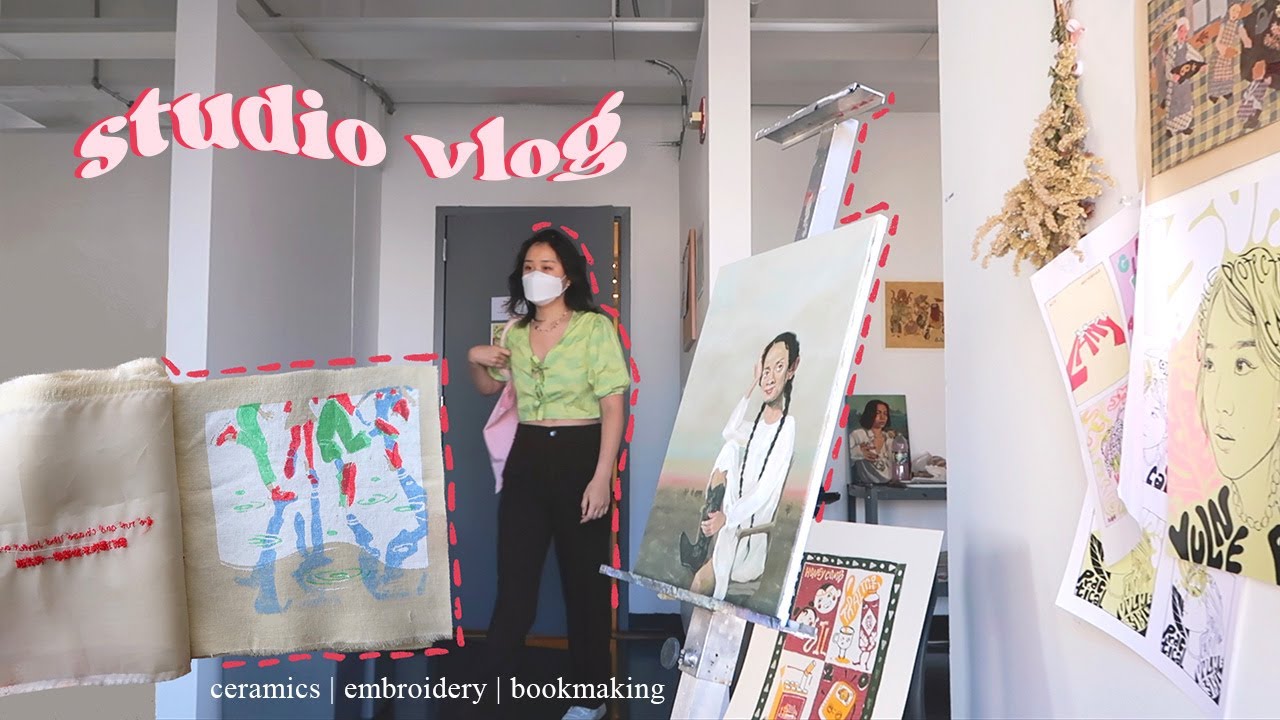 studio vlog! nyc art student 🍎
