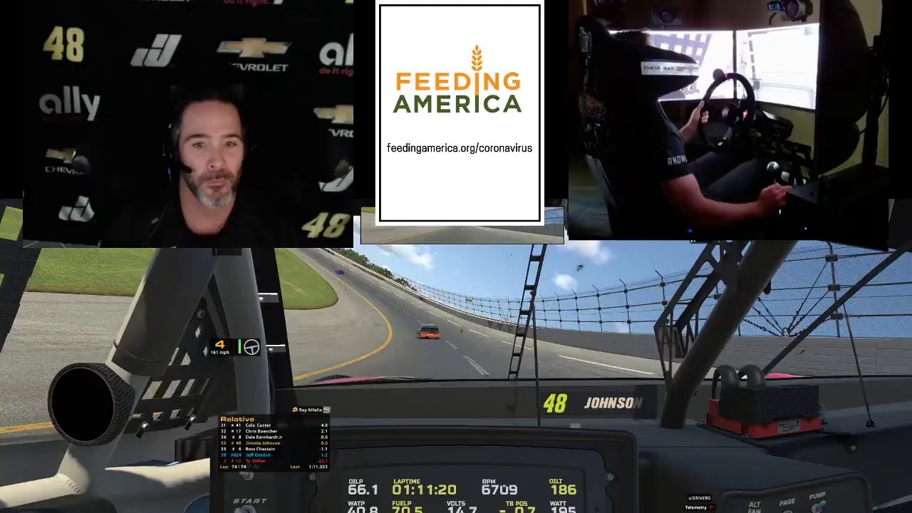 Virtual Talladega. Come watch me hit some things
