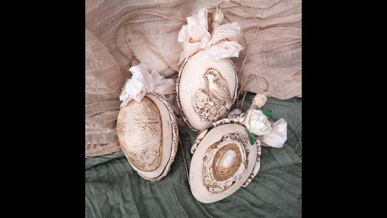 Anleitung Shabby Eier mit LaBlanche moulds - Instructions Shabby eggs with LaBlanche molds
