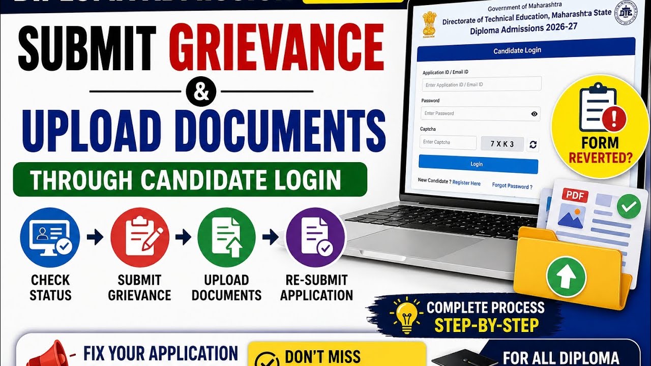 Diploma Admission 2026-27: Grievance Submission Process for Missing Documents Explained
