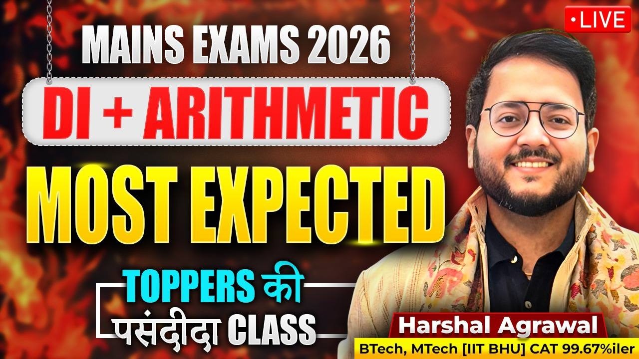 🔴 Mains Kit for Bank Exams 2026 Quant || ✅ Mains Level DI, Mains Arithmetic, Algebra || Harshal Sir