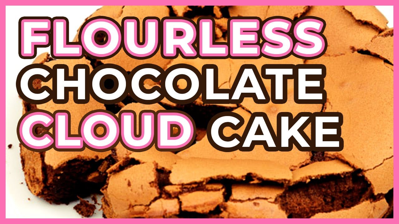 4 INGREDIENT Flourless Chocolate CLOUD Cake for your Special Valentines! (LIGHT & AIRY)