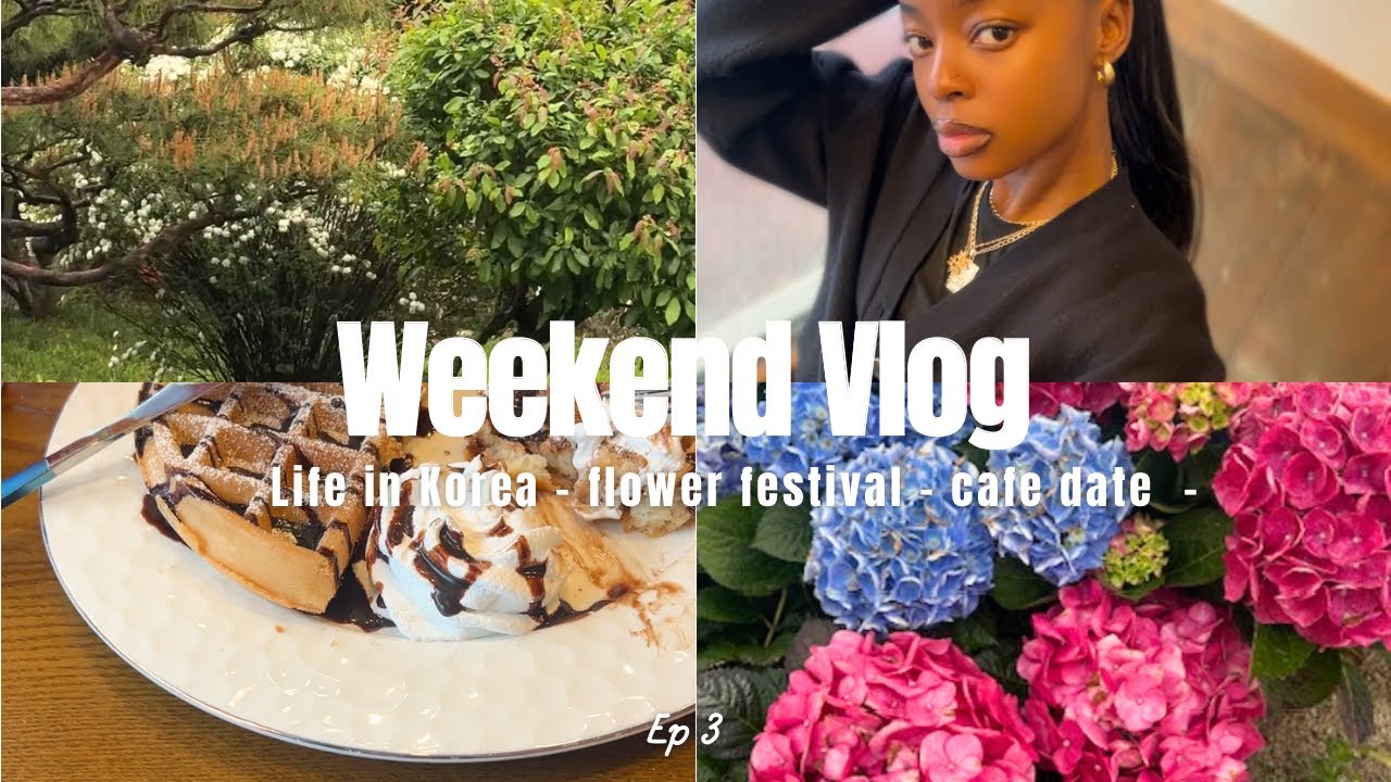 LIFE IN KOREA ,LOVERS FESTIVAL |FLOWER FESTIVAL +CAFE DATE SOUTH AFRICAN YOUTUBER KOREA DIARIES