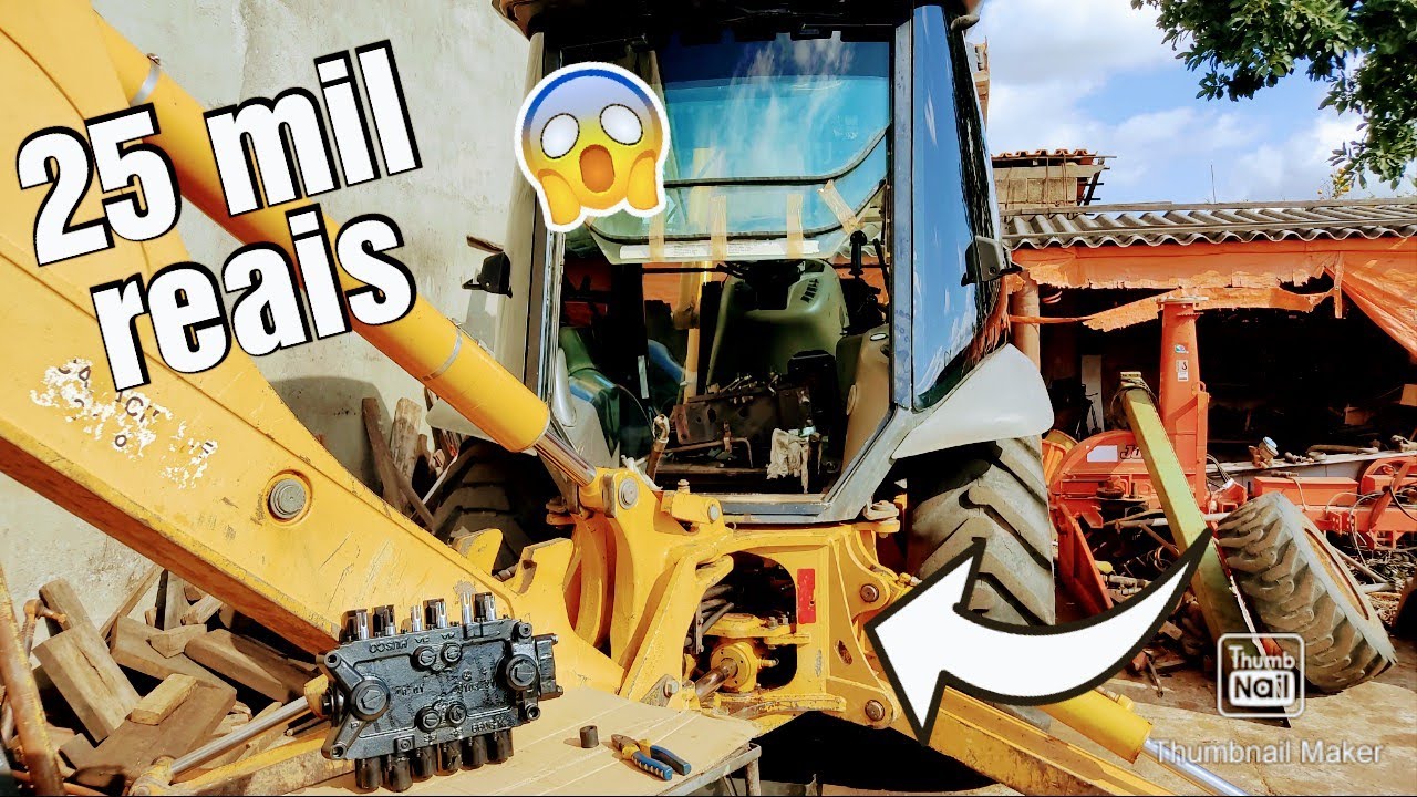 Deu P.T😭😱 troca comando hidráulico retroescavadeira case 580 M / case backhoe loader maintenance