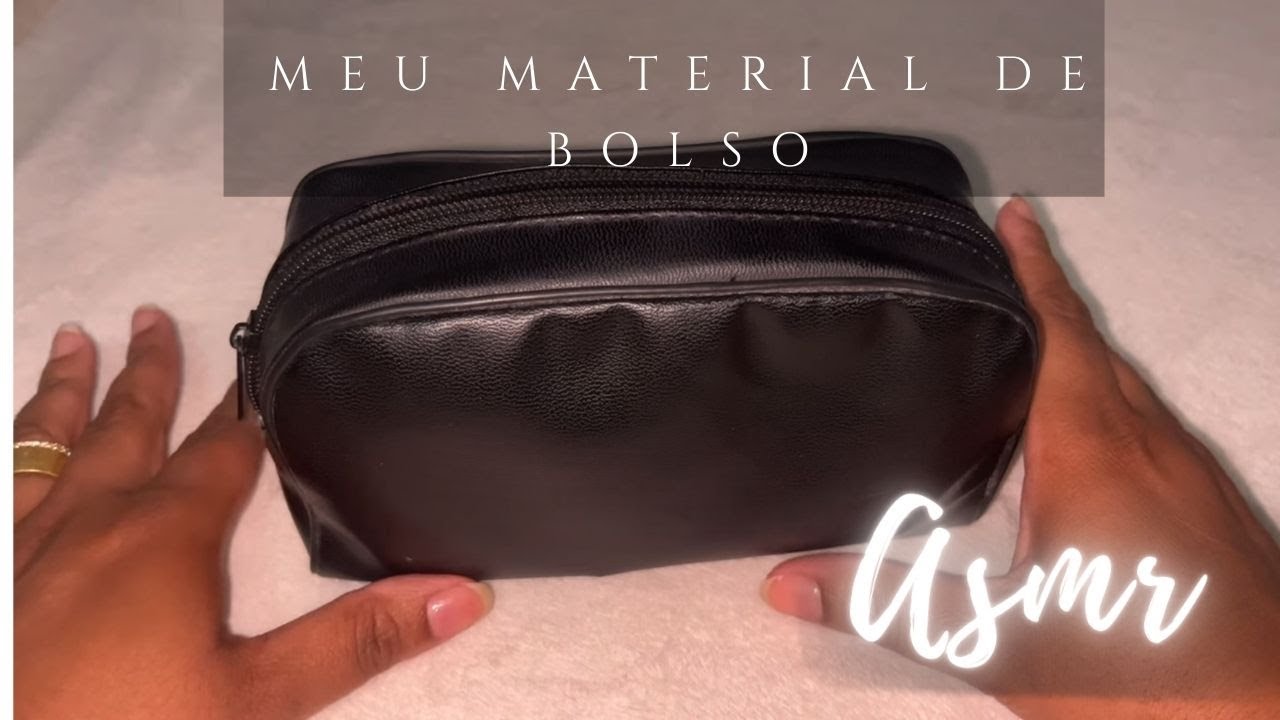 ASMR testando microfone novo, não deu muito certo😭. Tudo que carrego na necessaire do trabalho