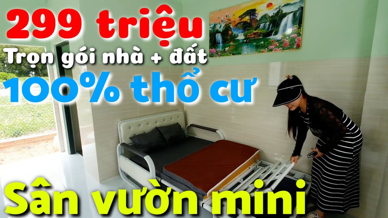 Siêu rẻ... nhà sân vườn mini sân đậu ô tô đất 5x17 full thổ cư giá 299 triệu ở Hảo Đước Tây Ninh