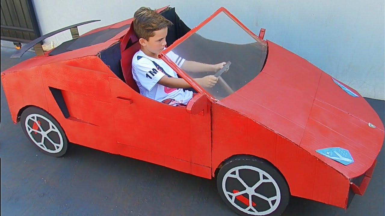 FAÇA UMA INCRÍVEL LAMBORGHINI ELÉTRICA COM PAPELÃO E CANO PVC