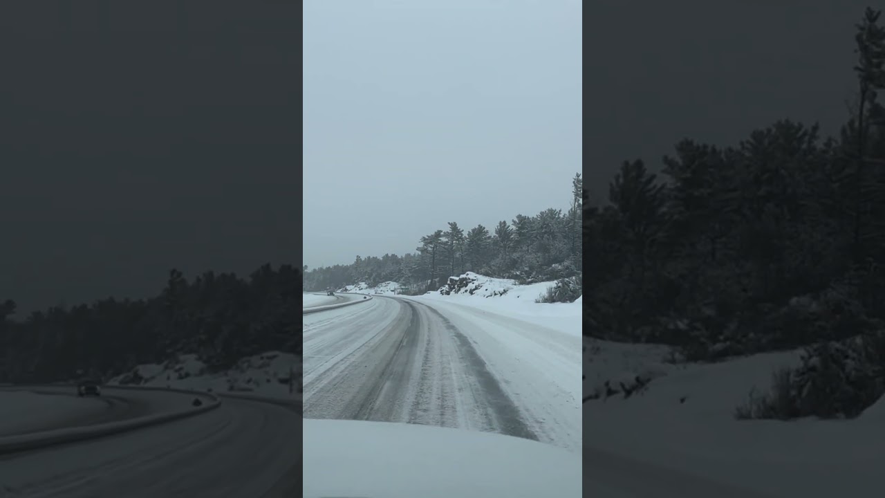 Crazy Winter Driving in Sudbury Canada #canadalife #wintercollection #travel #coldweather #driving
