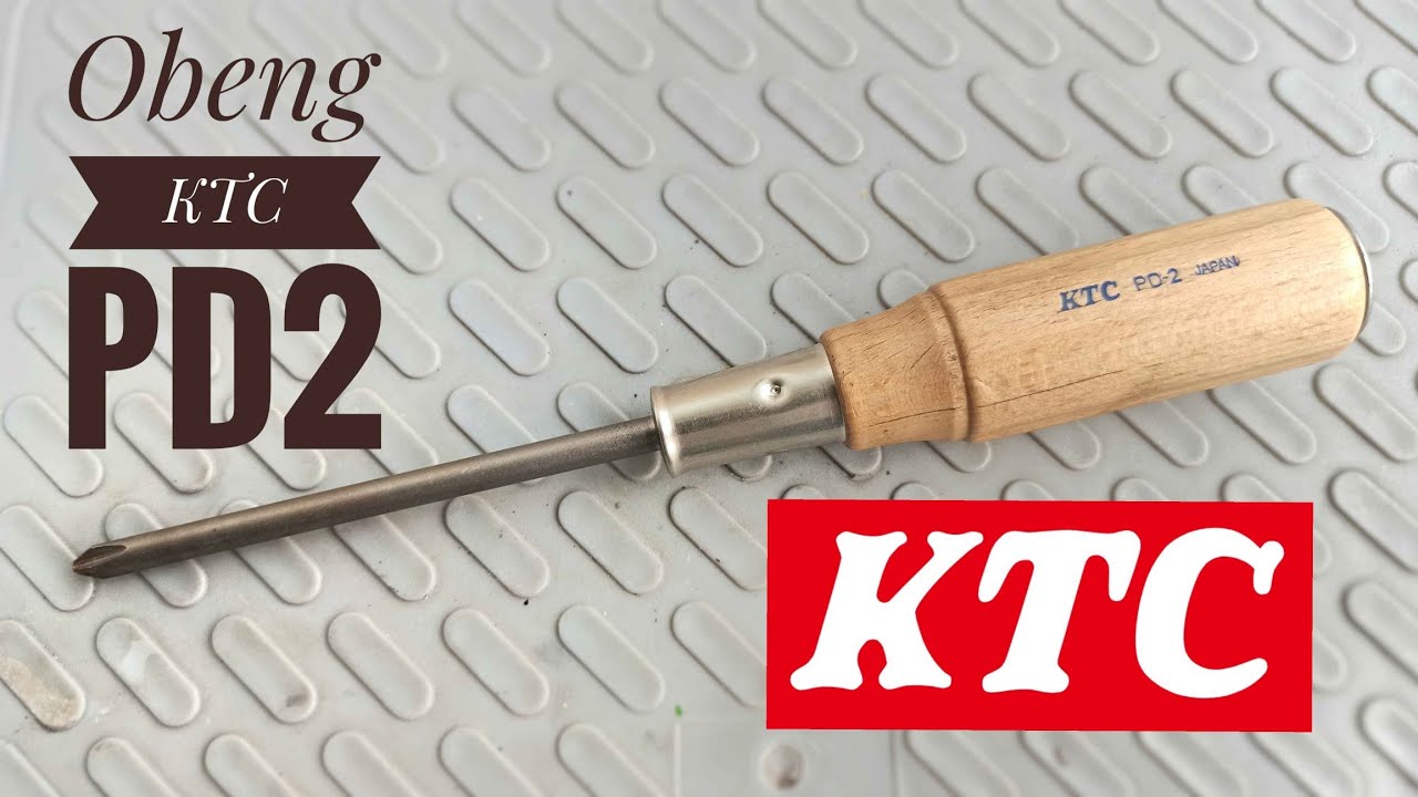 Obeng KTC PD2 Japan, obeng gagang kayu, kuat ?