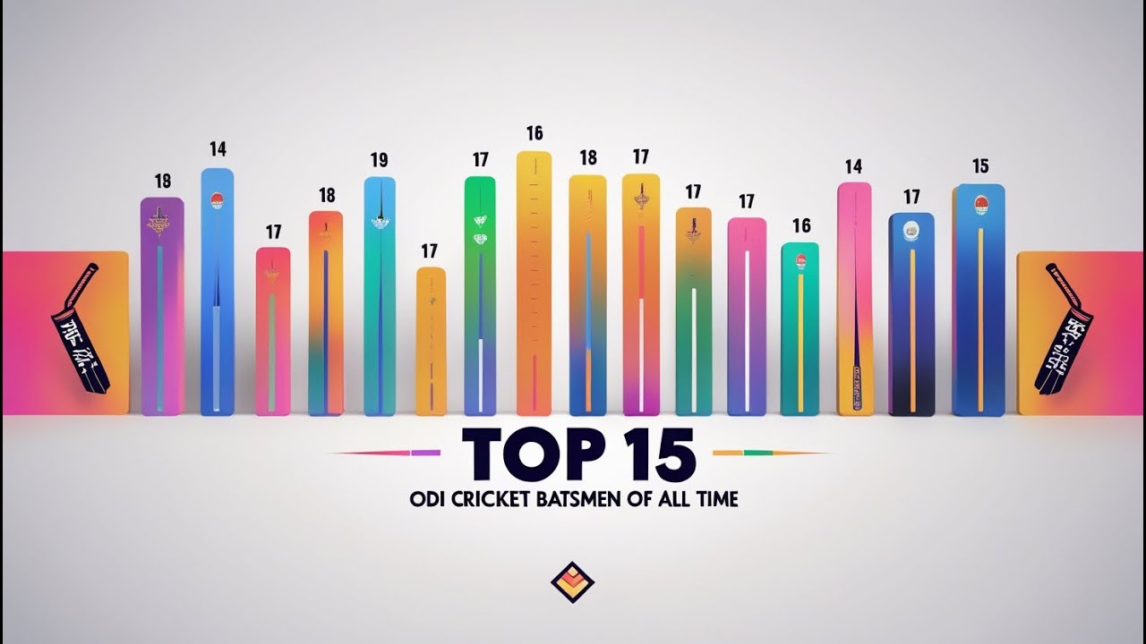 Top 15 ODI Cricket Batsmen of All Time | Bar Race Animation
