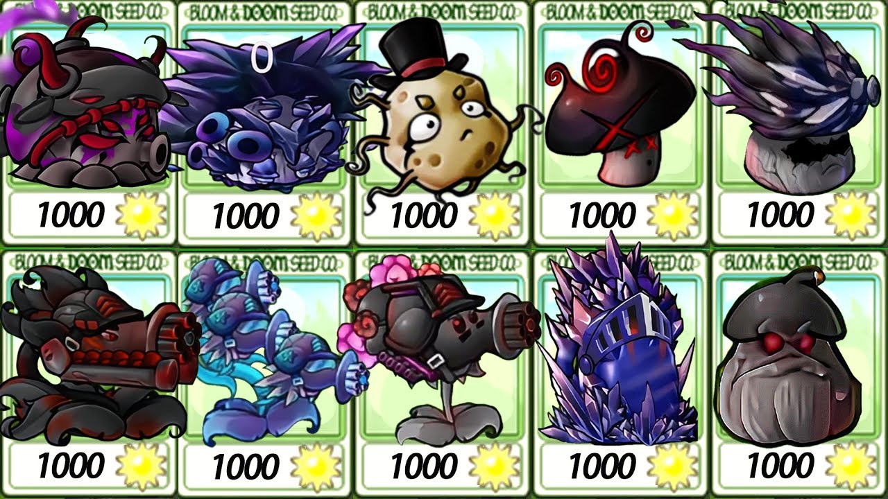PvZ Fusion 3.2 – Top 5 Most OVERPOWERED Doom Shroom Plants vs ALL Max Level Bosses!